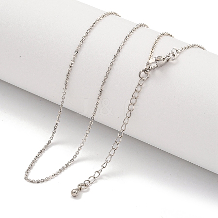 Brass Cable Chain Necklaces for Women NJEW-G084-15P-1