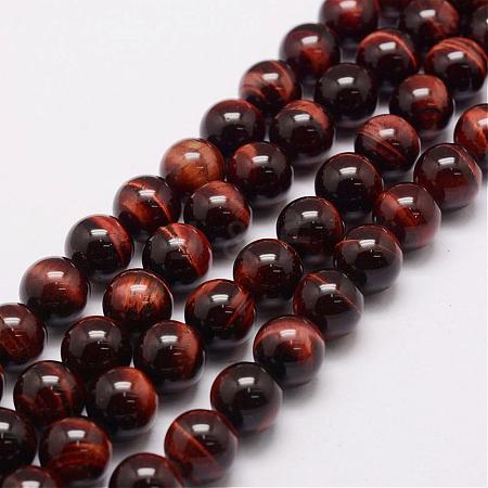 Natural & Dyed Tiger Eye Bead Strands G-P230-12-10mm-1