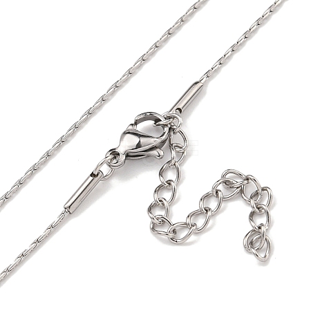 Non-Tarnish 304 Stainless Steel Boston Link Chain Necklaces NJEW-R266-06P-1