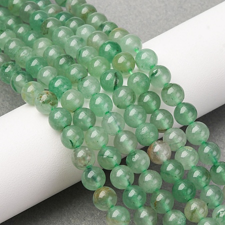 Natural Green Aventurine Round Beads Strands G-S150-6mm-3-1