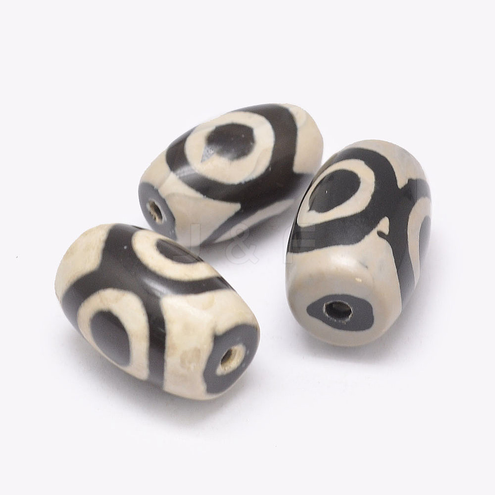 Wholesale Tibetan 3-Eye dZi Beads - Jewelryandfindings.com