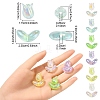 20Pcs 2 Styles UV Plating Transparent Acrylic Beads SACR-YW0001-72A-3