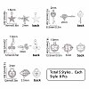 40Pcs 5 Style Alloy Pendants ALRI-SC0001-20-2