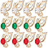 12Pcs 3 Colors Glass Pendants GLAA-SC0001-36-1