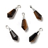 Natural Mixed Stone Pointed Pendants G-P474-02S-2