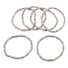 AB Color Faceted Rondelle Glass Beaded Stretch Bracelets for Women BJEW-PH01822-07-1