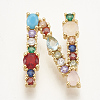 Brass Micro Pave Cubic Zirconia Pendants LS-ZIRC-S061-64N-1