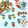 24Pcs 6 Colors Handmade Porcelain Pendants PALLOY-CJ00162-3