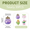 30Pcs Luminous Transparent Resin Cabochons RESI-TA0004-96-4