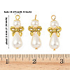 20Pcs Imitation Pearl Acrylic & Alloy Pendants PALLOY-JF03896-2