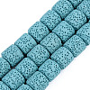 Synthetic Lava Rock Beads Strands G-S359-171-2