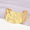 Simple 304 Stainless Steel Cuff Bangles for Women BJEW-P363-10G-3