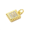 Real 18K Gold Plated Rack Plating Brass Micro Pave Cubic Zirconia Pendants Charms KK-S396-03A-2