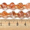 Natural Red Hematoid Quartz/Ferruginous Quartz Beads Strands G-M443-B07-02-5