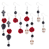 4Pair 304 Stainless Steel Dangle Earring EJEW-AR00009-1