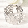 32.5MM 304 Stainless Steel Hollow Flower Cuff Bangles for Women SA-CBAB767-32P-2