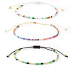 Bohemian Glass Seed Bead Rainbow Friendship Bracelets RZ3396-3-1