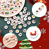 100Pcs Christmas Theme Printed Opaque Acrylic Beads OACR-SP0001-93-3