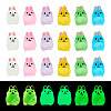  24Pcs 6 Colors Rabbit Luminous Resin Display Decorations DJEW-TA0001-07-9