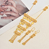 Brass Flat Round Tassels Necklaces & Earrings Sets for Women XV1236-1