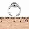 Hollow Cross 304 Stainless Steel Cuff Ring Components SA-CBA098D-02P-B-3