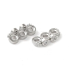 Rack Plating Brass Pave Clear Cubic Zirconia Spacer Bars X-KK-B088-11B-P-2