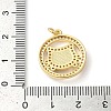 Rack Plating Brass Cubic Zirconia Pendants KK-K385-082G-01-3