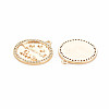 Brass Micro Pave Clear Cubic Zirconia Pendants KK-S364-264-2
