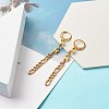 304 Stainless Steel Chain Dangle Leverback Earrings EJEW-JE04731-3