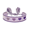 Valentine's Day Theme Polyester Cord Bracelets PW-WG22032-08-1