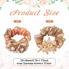 2Pcs 2 Colors Chic Solid Color French Satin Pigtail Hair Tie for Elegant Hairstyles OHAR-TA0001-10C-3