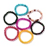 Dyed Natural Jade Beads Stretch Bracelets BJEW-G633-B-1
