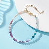 2Pcs 2 Styles Natural Ruby & Apatite & Sunstone & Rhodonite & Amethyst & Shell Pearl Beaded Bracelet Sets for Women2Pcs 2 Styles Natural Ruby & Apatite & Sunstone & Rhodonite & Amethyst & Shell Pearl Round Beaded Bracelet Sets for Women BJEW-JB13555-3