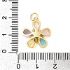 Brass Pave Clear Cubic Zirconia Pendants X-KK-G554-18G-3