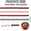 4 Rolls 4 Styles  Sport Ball Theme Polyester Printed Grosgrain Ribbon OCOR-CP0001-21-2