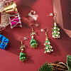 2 Pairs 2 Styles Glass Dangle Earrings EJEW-TA00700-5