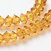Faceted Bicone Transparent Glass Bead Strands GLAA-J082-A02-1