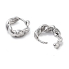 Brass Curly Hoop Earrings for Women EJEW-F347-01P-01-2