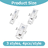 12Pcs 3 Styles Eco-Friendly Brass Watch Band Clasps KK-DC0004-67-2