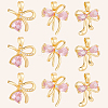 12Pcs 3 Style Brass Micro Pave Cubic Zirconia Pendants KK-BBC0019-52-7