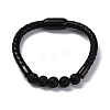 Round Natural Tiger Eye Bead Bracelets BJEW-A009-08EB-03A-1