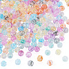 240Pcs 8 Colors Crackle Transparent Glass Beads GLAA-TA0004-19-2