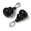 Natural Obsidian Pendants G-B127-03P-17-3