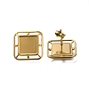 Ion Plating(IP) 304 Stainless Steel Square Stud Earrings for Women EJEW-M028-05G-1