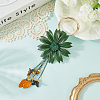 Leather and Alloy Keychain HJEW-WH20022-04B-02-3