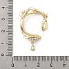 Brass Micro Pave Clear Cubic Zirconia Bead Frame KK-K371-49G-4