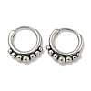 316 Surgical Stainless Steel Hoop Earrings EJEW-D096-17A-AS-1