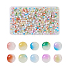 Kissitty 500Pcs 10 Colors Imitation Jade Glass Beads DGLA-KS0001-01-10