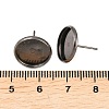 Gunmetal Metal Color Brass Ear Studs Settings X-IFIN-Q005-B-4