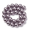 Electroplated Shell Pearl Beads Strands BSHE-G041-14mm-02-2